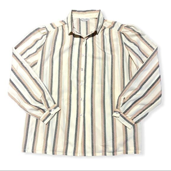 Alfred Dunner Women’s Button Down Blouse Top Size 16 - Picture 1 of 6